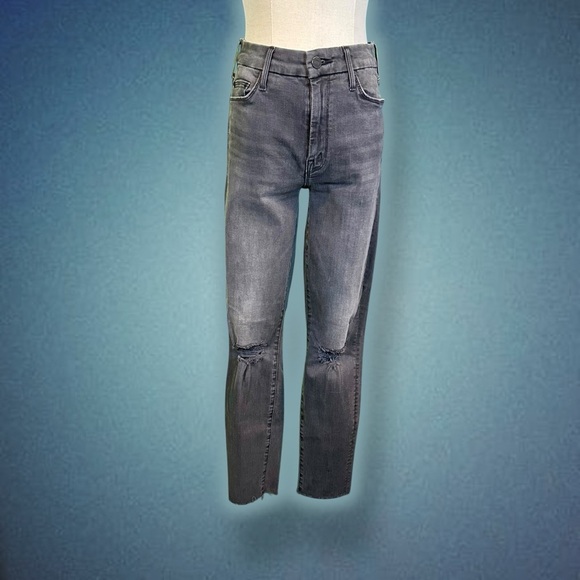 NWOT MOTHER Denim ‘The Looker Ankle Fray’ Jeans in “Burning Out Lanterns” Sz 27 - Picture 2 of 16